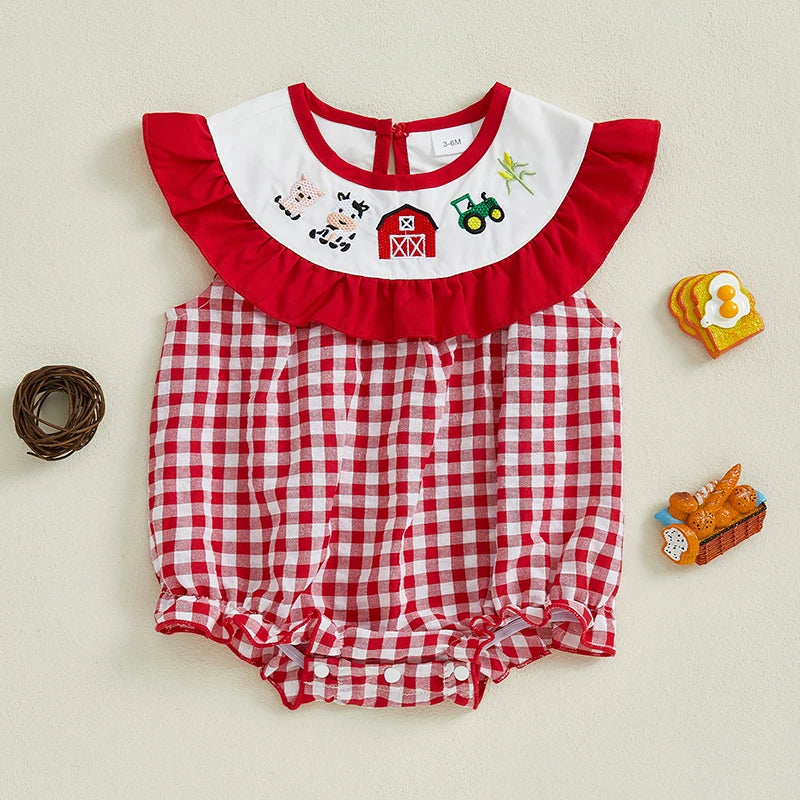 Toddler Girls Jumpsuit Sleeveless Round Neck Floral Print Ruffle Romper Playsuit Summer Outfit for Everyday Wear and Playtime