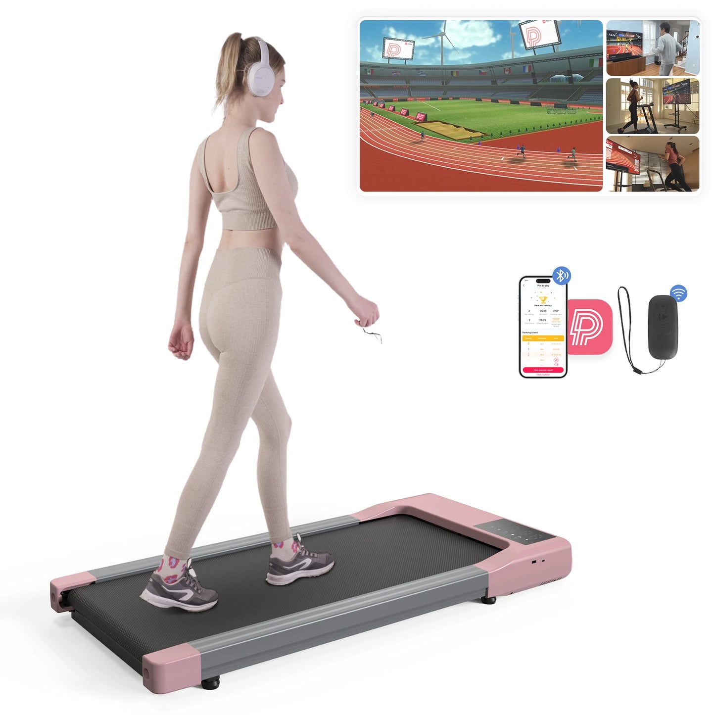 Hot Sale Treadmill 2in1 Treadmills for Home/Office Remote Control LCD Display Adjustable Speed Walking Pad Exercise Machine