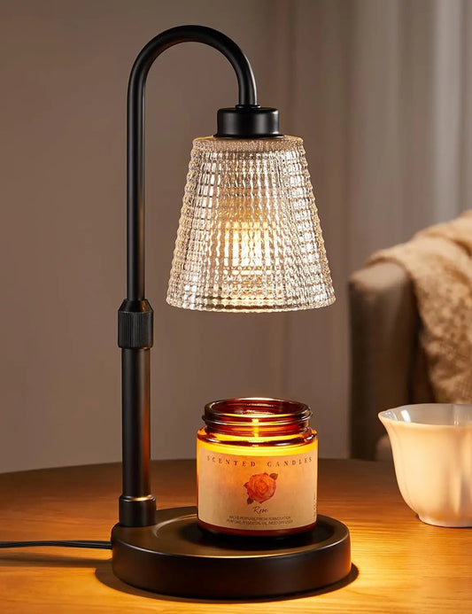 Dimmable Candle Warmer Lamp with Timer, Adjustable Height for Jar Candles, Safe Flameless Wax Melter, Home Decor Gift