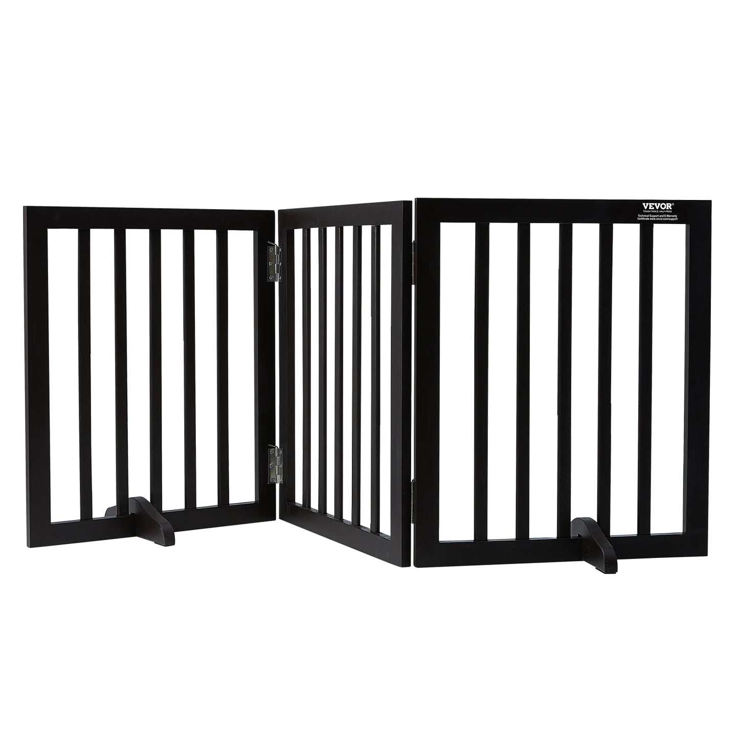 SucceBuy Free Standing Dog Gate Freestanding Pet Gate 3 Panels Foldable Dog Gate for Narrow Passageways Expandable Dog Barrier