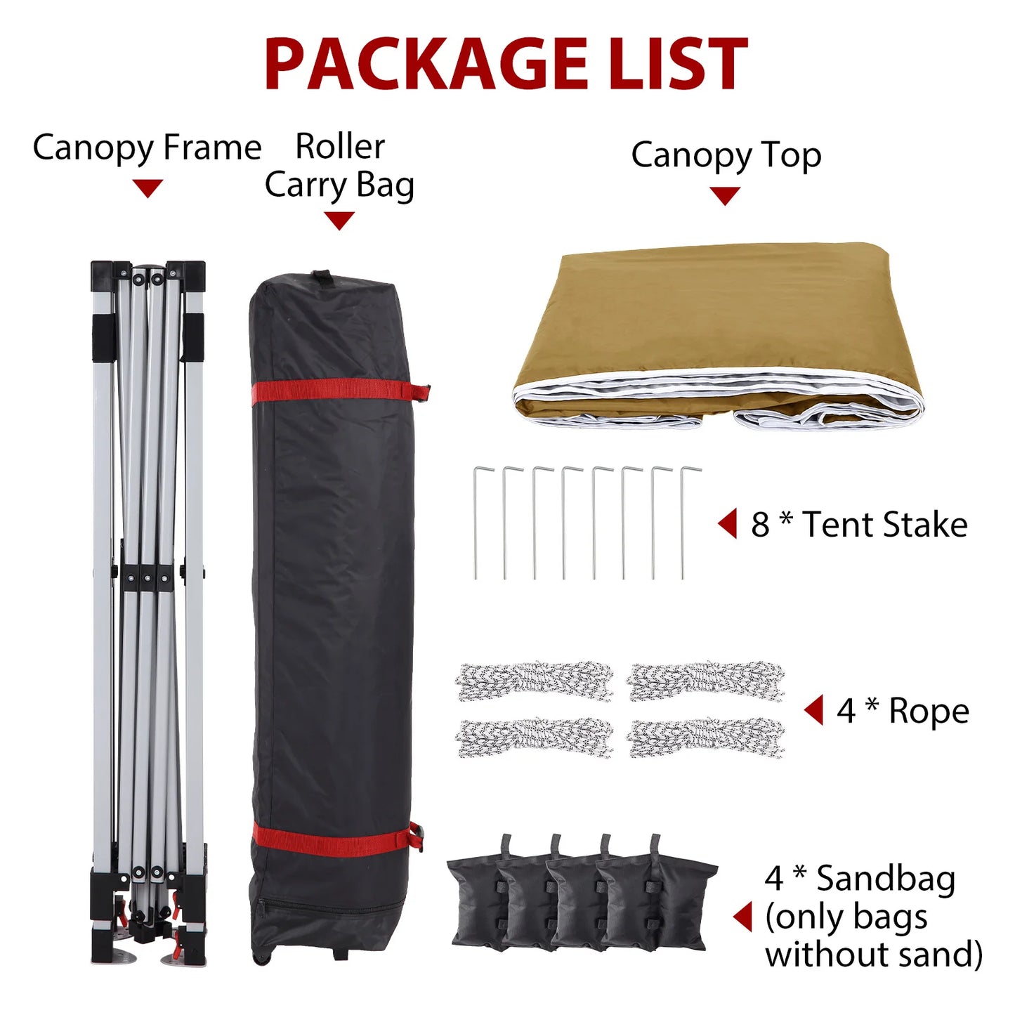 10x10ft Center Locking Canopy Tent, Portable Outdoor Canopy Tent, Height Adjustable Straight Legs, Waterproof and UV Protection