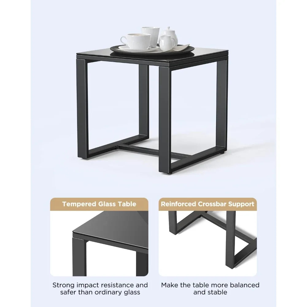 Outdoor Patio Furniture Set Rocking Bistro Set Outdoor Rattan Conversation with Coffee Table for Garden Balcony Backyard