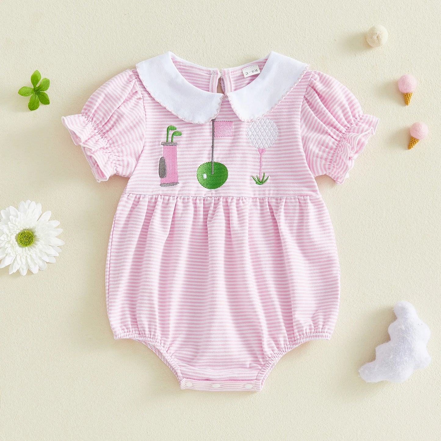 Cute Toddler Floral Print Romper with Ruffle Sleeves and Bow Detail Summer Jumpsuit for Baby Girls