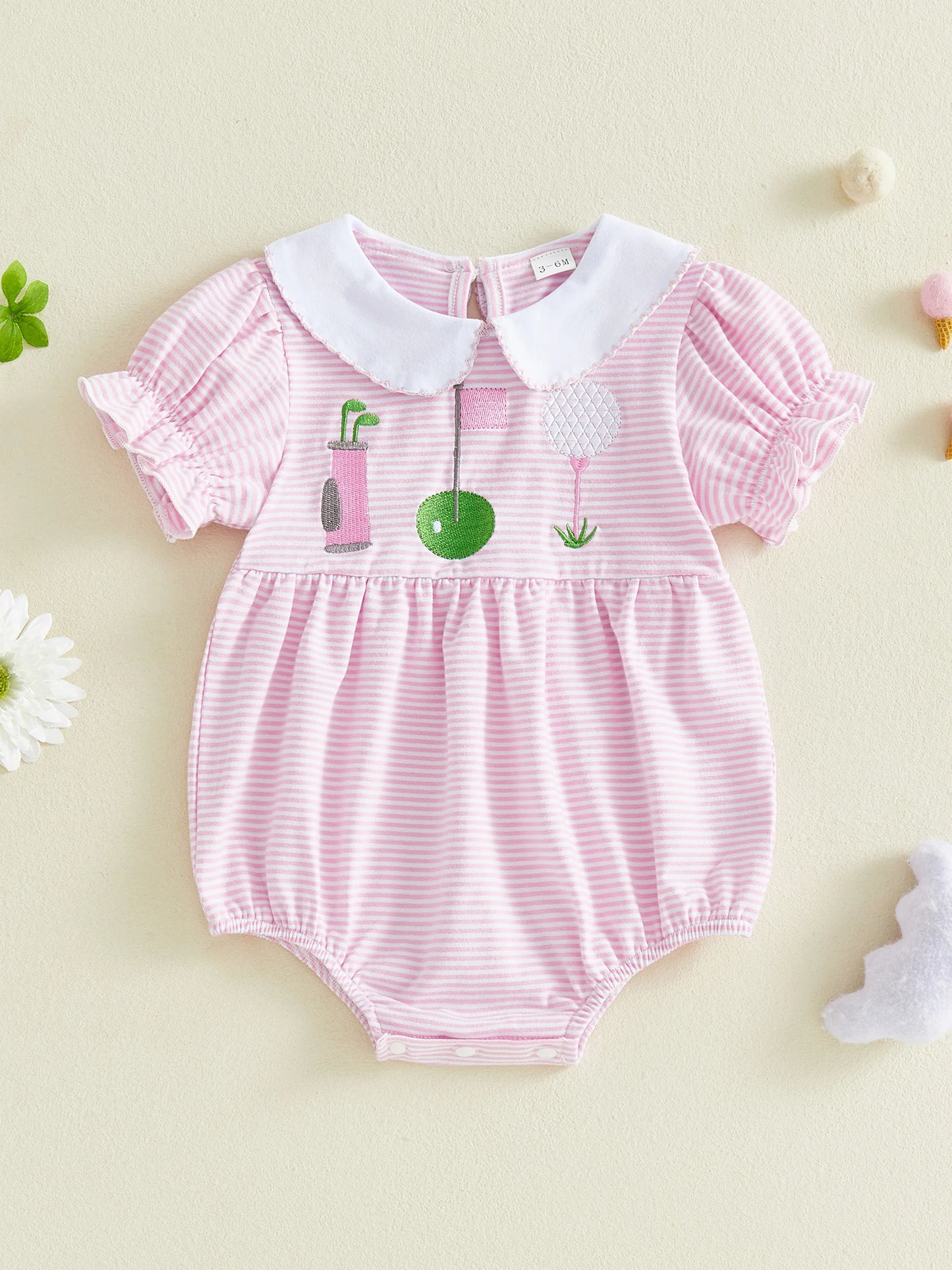 Cute Toddler Floral Print Romper with Ruffle Sleeves and Bow Detail Summer Jumpsuit for Baby Girls